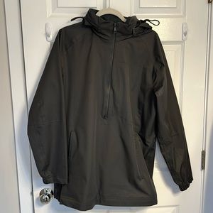 Dark gray Banana Republic factory size Medium quarter zip rain jacket